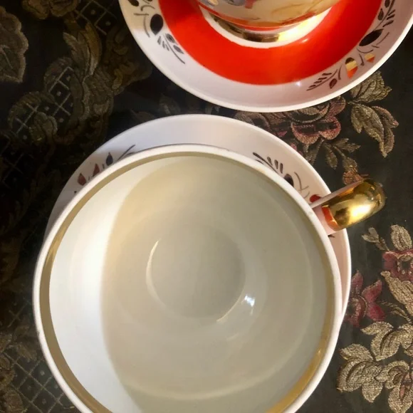 Vintage, Polonne Porcelain Factory, Made in Ukraine, Tea Cup & Saucer, Set of 2 - Picture 7 of 15